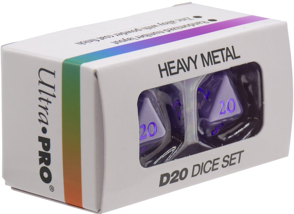 Ultra Pro Dice Heavy Metal Vivid Purple Set of 2 D20 image 0